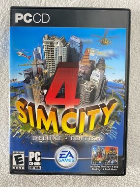 Vintage SimCity 4 Deluxe Edition PC CD-ROM Complete with Manuals Insert Cards